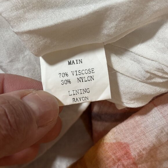 Abstract Print Maxi Dress Cutout Tie Front Long Sleeve Size 8 - Picture 11 of 12